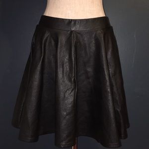 Topshop artificial leather skirt